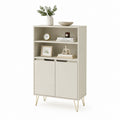 Credenza da sala da pranzo avorio in pannello truciolare nobilitato rettangolare 80 x 40 x 120 cm