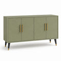 Credenza 4 ante verde oliva in MDF rettangolare 160 x 40 x 80 cm