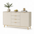 Credenza da sala da pranzo avorio in MDF 160 x 40 x 85 cm con 2 ante e 4 cassetti