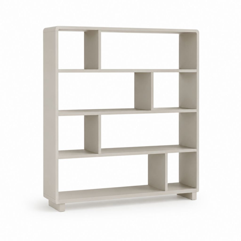 Libreria soggiorno bianca in MDF rettangolare 100 x 30 x 160 cm