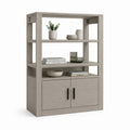 Credenza alta con scaffale rovere grigio in pannello truciolare 120 x 40 x 180 cm