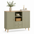 Credenza da sala da pranzo rettangolare verde salvia in MDF 120 x 40 x 90 cm